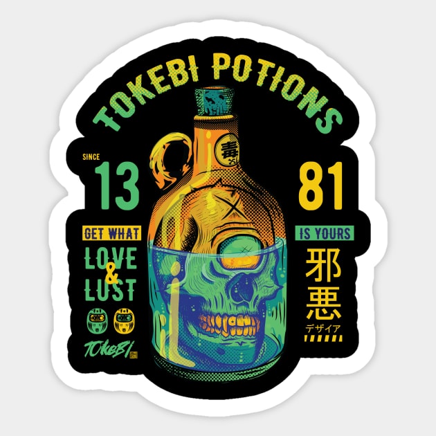 Tokebi Love Potion Skull Sticker by TOKEBI